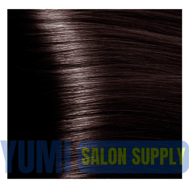 S 4.4 სპილენძის ყავისფერი თმის საღებავი კრემი ჯინსენგის ექსტრაქტით და ბრინჯის პროტეინებით.
