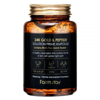 FARMSTAY Face Serum with Gold and Peptides 24K GOLD and PEPTIDE 250 ml