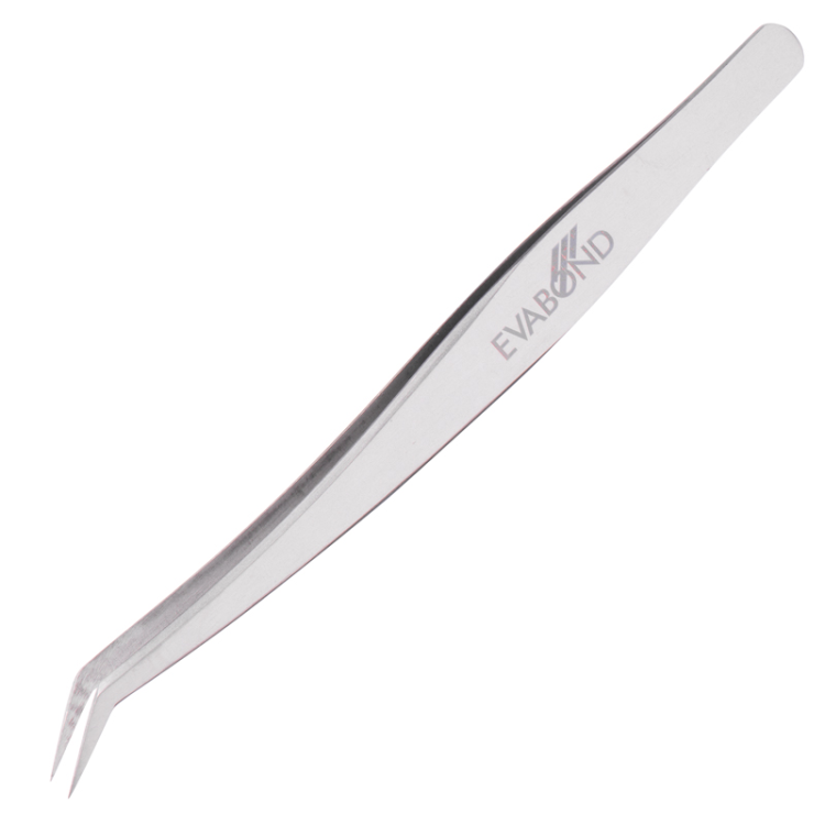 EVABOND Curved eyelash tweezers L