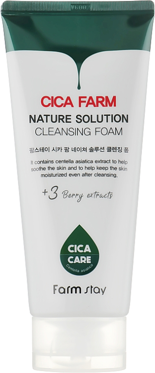 FarmStay Пенка восстанавливающая очищающая с центеллой - Cica nature solution cleansing foam, 180мл