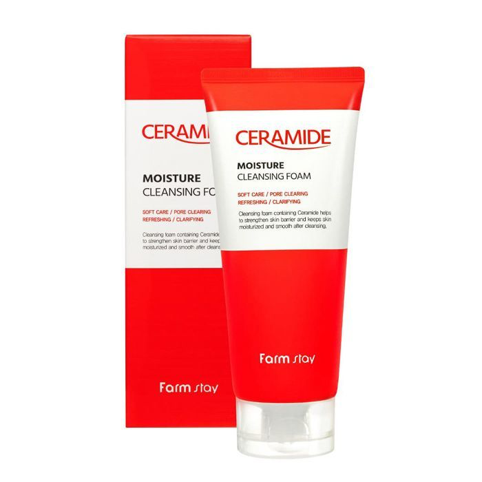 FarmStay Пенка для умывания с керамидами - Ceramide moisture cleansing foam, 180мл