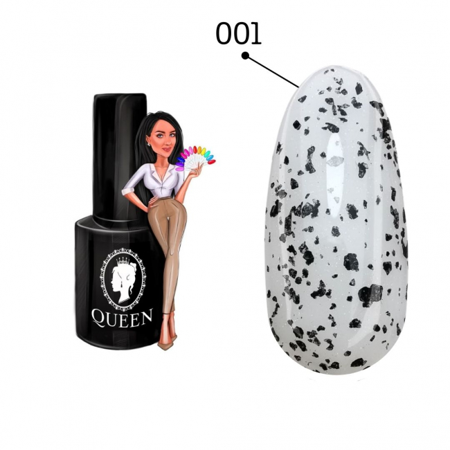 QUEEN gel polish Confetti 001