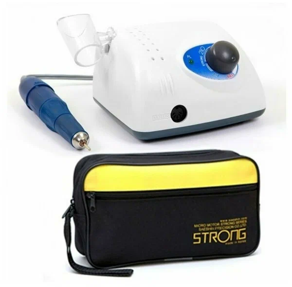 Strong 210/105L Manicure and pedicure machine with pedal, with bag 35000 rpm