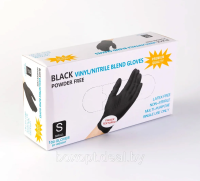 Vinyl nitrile gloves WALLY PLASTIC black S 50par