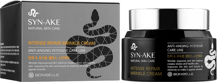 Enough სახის კრემი გველის შხამის პეპტიდით – Bonibelle syn-ake intense repair wrinkle cream, 80 მლ.