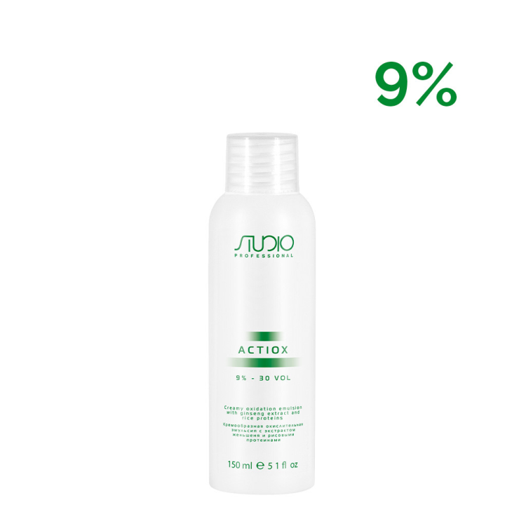 Kapous Studio Professional ActiOx 9% Кремообразная окислительная эмульсия с экстрактом женьшеня и рисовыми протеинами, 150 мл