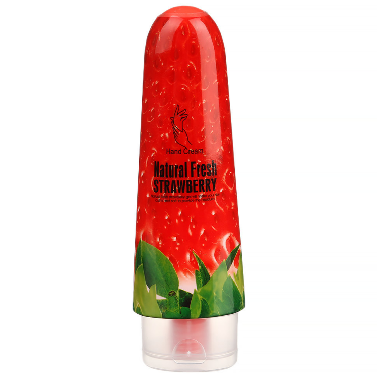 ხელის კრემი მარწყვის ექსტრაქტით Wokali Natural Fresh Strawberry 100 მლ