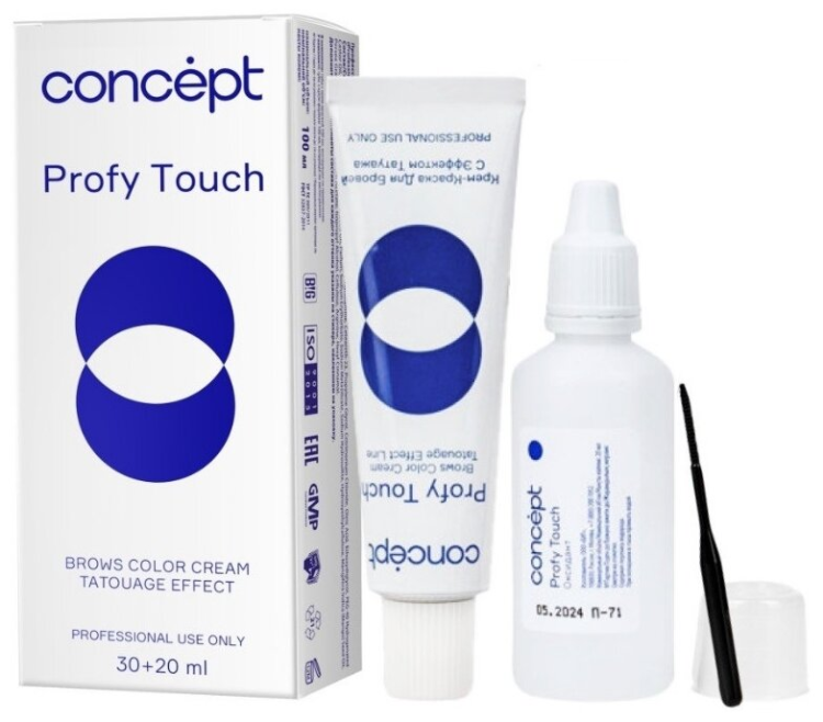 Concept profy touch крем краска для бровей с эф. татуажа ГРАФИТ 30/20м