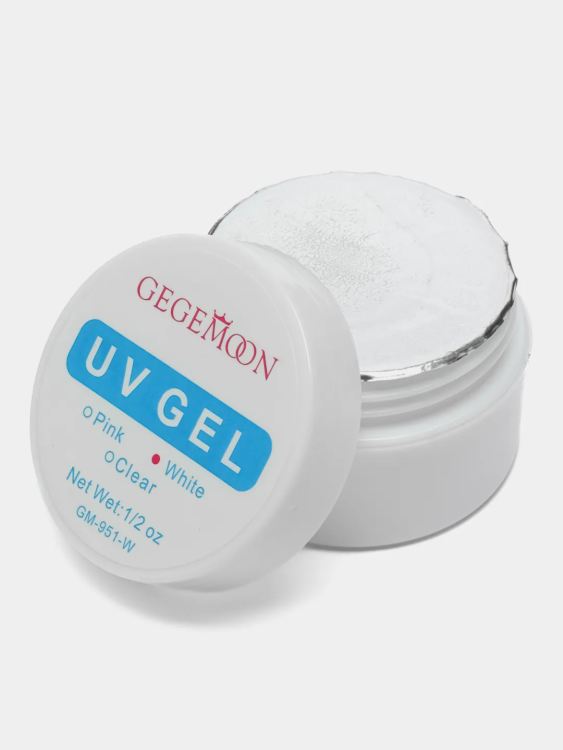 GEGEMOON White Гель для наращивание ногтей UV/GEL 15 мл