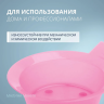 DEWAL Чаша для краски, розовая, с ручкой, с резинкой на дне 300мл