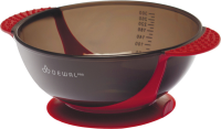 DEWAL T-18 wine Coloring bowl with two handles, red, with rubberized insert