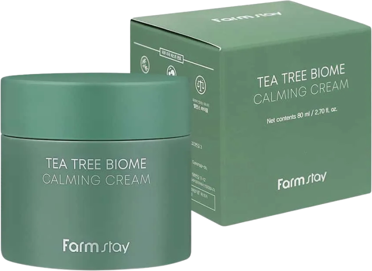 Farm Stay Успокаивающий Крем С Экстрактом Чайного Дерева Tea Tree Biome Calming Cream, 80мл