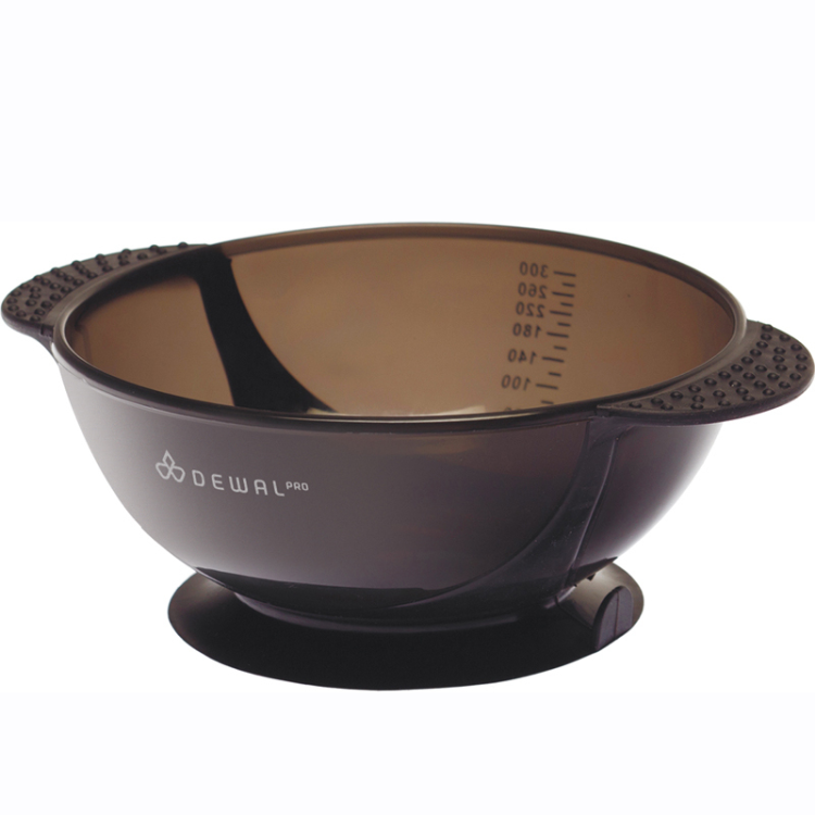 DEWAL T-18 black Чаша для окрашивания с двумя ручками черная, с прорезиненной вставкой
