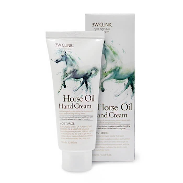 3W Clinic Крем для рук с лошадиным маслом - Moisturizing hand cream horse oil, 100мл