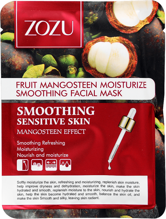 Zozu fabric face mask smoothing from Mangosteen Fruit Sheet, 25g