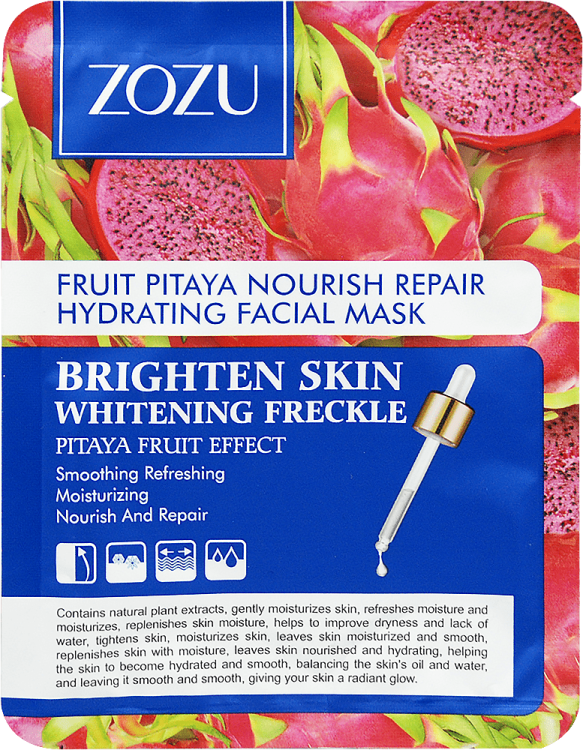 Zozu fabric mask for the face from greasy shine with Pitaya Fruit Sheet, 25g