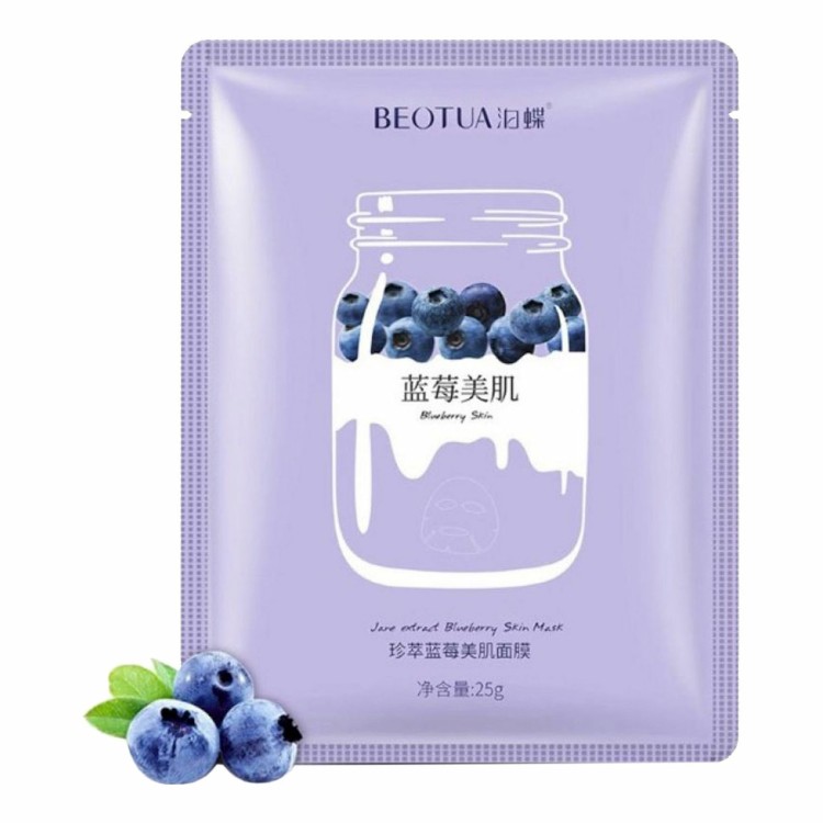 Beotua fabric facial mask with blueberry extract rejuvenating 25 g